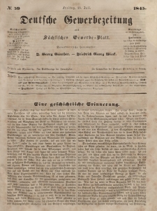 Deutsche Gewerbezeitung und Sächsisches Gewerbeblatt, Jahrg. X. Freitag, 25. Juli, nr 59.