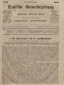 Deutsche Gewerbezeitung und Sächsisches Gewerbeblatt, Jahrg. X. Dienstag, 5. August, nr 62.