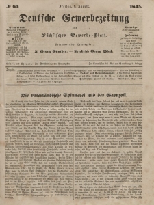 Deutsche Gewerbezeitung und Sächsisches Gewerbeblatt, Jahrg. X. Freitag, 8. August, nr 63.