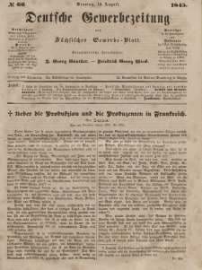 Deutsche Gewerbezeitung und Sächsisches Gewerbeblatt, Jahrg. X. Dienstag, 19. August, nr 66.