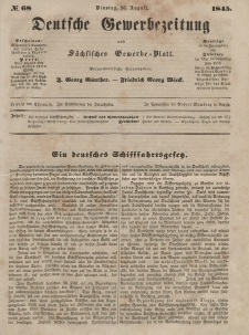 Deutsche Gewerbezeitung und Sächsisches Gewerbeblatt, Jahrg. X. Dienstag, 26. August, nr 68.