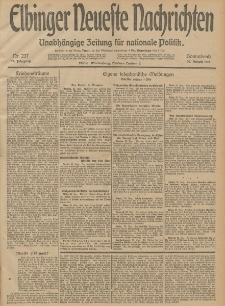 Elbinger Neueste Nachrichten, Nr. 237 Sonnabend 30 August 1913 65. Jahrgang