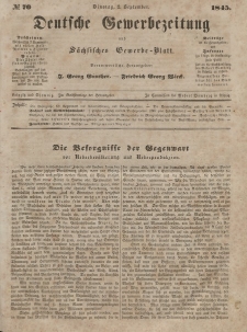 Deutsche Gewerbezeitung und Sächsisches Gewerbeblatt, Jahrg. X. Dienstag, 2. September, nr 70.