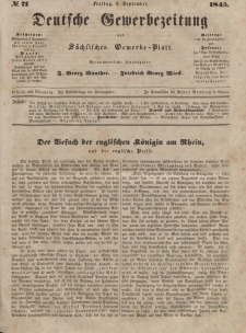 Deutsche Gewerbezeitung und Sächsisches Gewerbeblatt, Jahrg. X. Freitag, 5. September, nr 71.