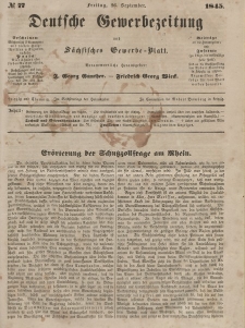 Deutsche Gewerbezeitung und Sächsisches Gewerbeblatt, Jahrg. X. Freitag, 26. September, nr 77.