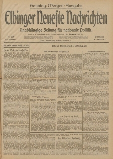 Elbinger Neueste Nachrichten, Nr. 238 Sonntag 31 August 1913 65. Jahrgang