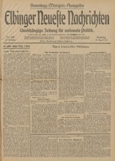 Elbinger Neueste Nachrichten, Nr. 238 Sonntag 31 August 1913 65. Jahrgang
