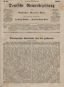 Deutsche Gewerbezeitung und Sächsisches Gewerbeblatt, Jahrg. X. Freitag, 10. Oktober, nr 81.