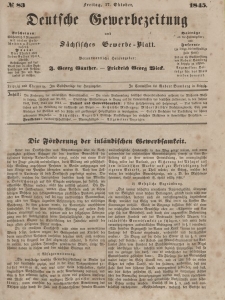 Deutsche Gewerbezeitung und Sächsisches Gewerbeblatt, Jahrg. X. Freitag, 17. Oktober, nr 83.