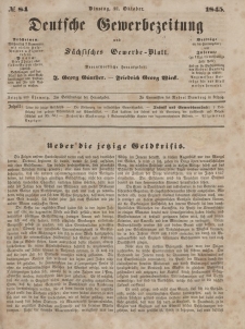 Deutsche Gewerbezeitung und Sächsisches Gewerbeblatt, Jahrg. X. Dienstag, 21. Oktober, nr 84.