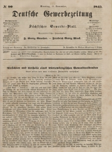 Deutsche Gewerbezeitung und Sächsisches Gewerbeblatt, Jahrg. X. Dienstag, 11. November, nr 90.