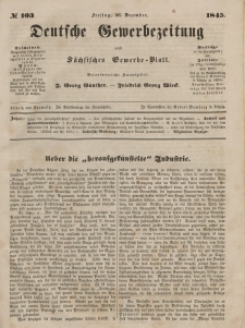 Deutsche Gewerbezeitung und Sächsisches Gewerbeblatt, Jahrg. X. Freitag, 26. Dezember, nr 103.