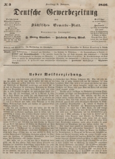 Deutsche Gewerbezeitung und Sächsisches Gewerbeblatt, 1846, Jahrg. XI, nr 3.