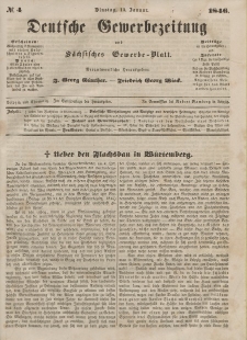 Deutsche Gewerbezeitung und Sächsisches Gewerbeblatt, 1846, Jahrg. XI, nr 4.