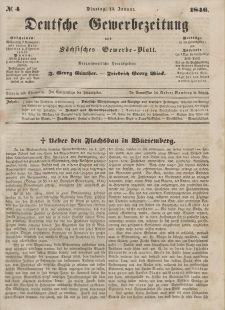 Deutsche Gewerbezeitung und Sächsisches Gewerbeblatt, 1846, Jahrg. XI, nr 4.