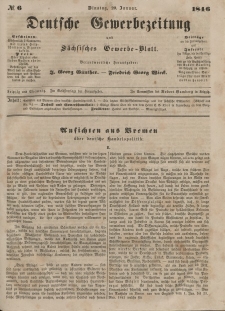 Deutsche Gewerbezeitung und Sächsisches Gewerbeblatt, 1846, Jahrg. XI, nr 6.
