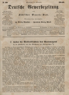 Deutsche Gewerbezeitung und Sächsisches Gewerbeblatt, 1846, Jahrg. XI, nr 10.