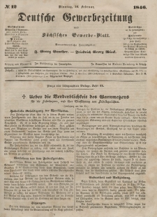 Deutsche Gewerbezeitung und Sächsisches Gewerbeblatt, 1846, Jahrg. XI, nr 12.