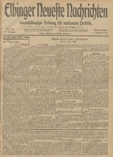 Elbinger Neueste Nachrichten, Nr. 242 Donnerstag 4 September 1913 65. Jahrgang