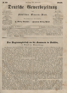 Deutsche Gewerbezeitung und Sächsisches Gewerbeblatt, 1846, Jahrg. XI, nr 13.
