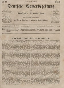 Deutsche Gewerbezeitung und Sächsisches Gewerbeblatt, 1846, Jahrg. XI, nr 25.