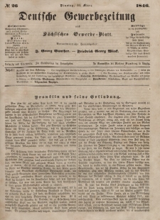 Deutsche Gewerbezeitung und Sächsisches Gewerbeblatt, 1846, Jahrg. XI, nr 26.