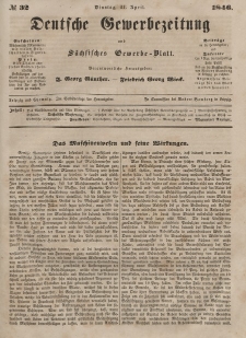 Deutsche Gewerbezeitung und Sächsisches Gewerbeblatt, 1846, Jahrg. XI, nr 32.