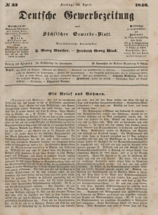 Deutsche Gewerbezeitung und Sächsisches Gewerbeblatt, 1846, Jahrg. XI, nr 33.
