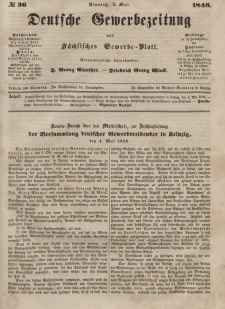 Deutsche Gewerbezeitung und Sächsisches Gewerbeblatt, 1846, Jahrg. XI, nr 36.