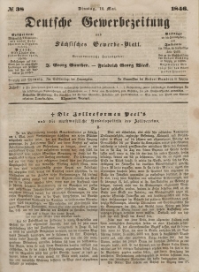 Deutsche Gewerbezeitung und Sächsisches Gewerbeblatt, 1846, Jahrg. XI, nr 38.