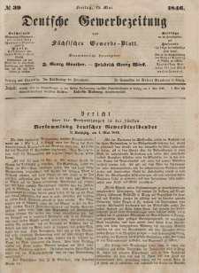 Deutsche Gewerbezeitung und Sächsisches Gewerbeblatt, 1846, Jahrg. XI, nr 39.