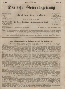 Deutsche Gewerbezeitung und Sächsisches Gewerbeblatt, 1846, Jahrg. XI, nr 41.