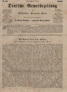 Deutsche Gewerbezeitung und Sächsisches Gewerbeblatt, 1846, Jahrg. XI, nr 45.