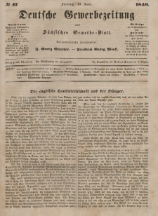 Deutsche Gewerbezeitung und Sächsisches Gewerbeblatt, 1846, Jahrg. XI, nr 47.