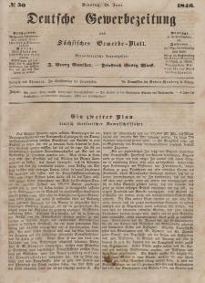 Deutsche Gewerbezeitung und Sächsisches Gewerbeblatt, 1846, Jahrg. XI, nr 50.