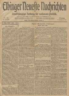 Elbinger Neueste Nachrichten, Nr. 246 Montag 8 September 1913 65. Jahrgang