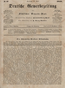 Deutsche Gewerbezeitung und Sächsisches Gewerbeblatt, Jahrg. XI. Freitag, 17. Juli, nr 57.