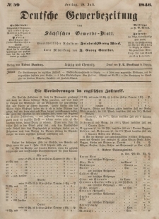 Deutsche Gewerbezeitung und Sächsisches Gewerbeblatt, Jahrg. XI. Freitag, 24. Juli, nr 59.