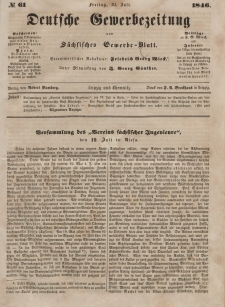 Deutsche Gewerbezeitung und Sächsisches Gewerbeblatt, Jahrg. XI. Freitag, 31. Juli, nr 61.