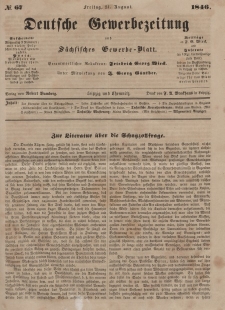 Deutsche Gewerbezeitung und Sächsisches Gewerbeblatt, Jahrg. XI. Freitag, 21. August, nr 67.