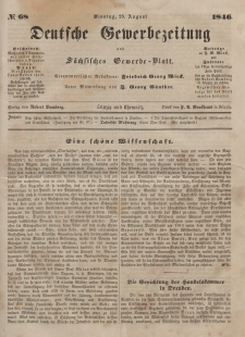 Deutsche Gewerbezeitung und Sächsisches Gewerbeblatt, Jahrg. XI. Dienstag, 25. August, nr 68.