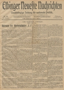 Elbinger Neueste Nachrichten, Nr. 248 Mittwoch 10 September 1913 65. Jahrgang