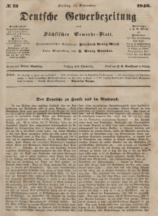 Deutsche Gewerbezeitung und Sächsisches Gewerbeblatt, Jahrg. XI. Freitag, 11. September, nr 73.