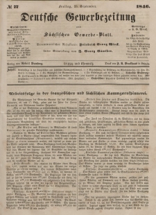 Deutsche Gewerbezeitung und Sächsisches Gewerbeblatt, Jahrg. XI. Freitag, 25. September, nr 77.