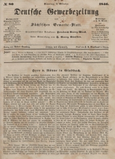 Deutsche Gewerbezeitung und Sächsisches Gewerbeblatt, Jahrg. XI. Dienstag, 6. Oktober, nr 80.