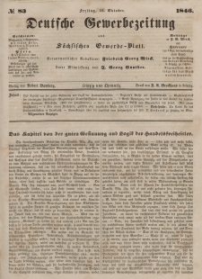 Deutsche Gewerbezeitung und Sächsisches Gewerbeblatt, Jahrg. XI. Freitag, 16. Oktober, nr 83.