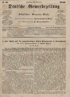 Deutsche Gewerbezeitung und Sächsisches Gewerbeblatt, Jahrg. XI. Freitag, 23. Oktober, nr 85.