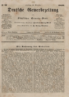 Deutsche Gewerbezeitung und Sächsisches Gewerbeblatt, Jahrg. XI. Freitag, 30. Oktober, nr 87.