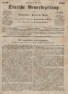 Deutsche Gewerbezeitung und Sächsisches Gewerbeblatt, Jahrg. XI. Dienstag, 3. November, nr 88.