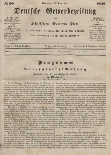 Deutsche Gewerbezeitung und Sächsisches Gewerbeblatt, Jahrg. XI. Dienstag, 10. November, nr 90.